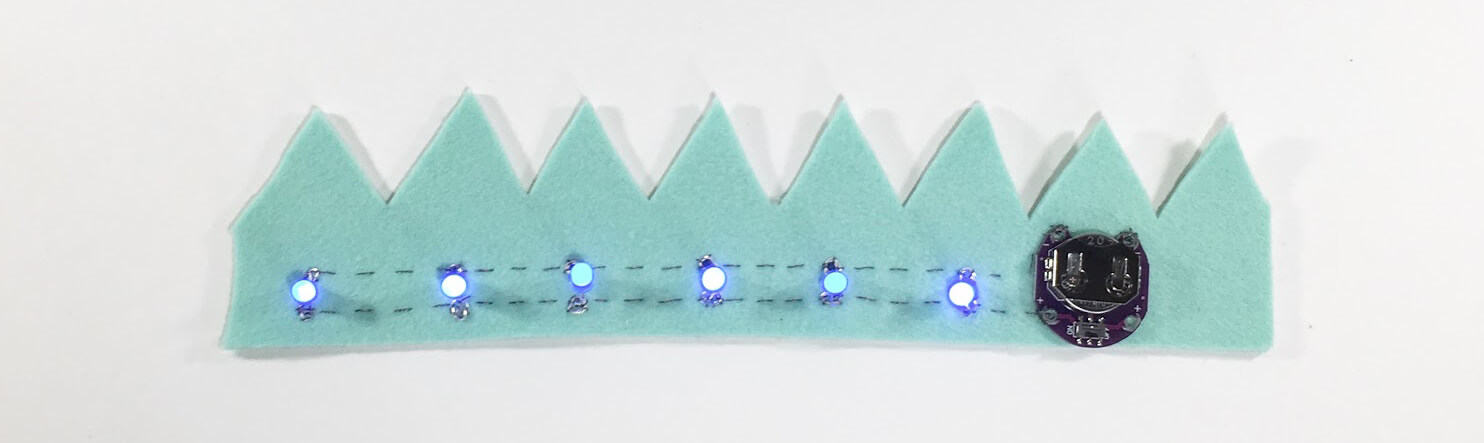 Flat crown illuminated